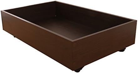 Amazon Ioo ベッド ソファ下収納ボックス キャスター付き木製収納箱 幅80cm ダークブラウン 収納ケース ボックス オンライン通販