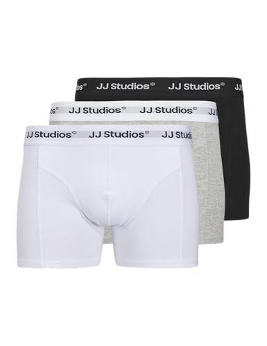 JACK & JONES Herren Jacsoho Solid Trunks 3 Pack Pls Noos, White, 5X_l (3er Pack)