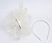Cizoe Fascinators Hat for Women Tea Party Headband Kentucky Derby Wedding Flower Cocktail Mesh Feathers Hair Clip(1-Beige)