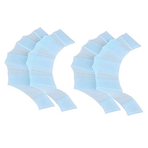 Suntrade 2Pairs Silicone Swimming Flippers Hand Swim Webbed Training Size S/M/L Fins Paddle Dive surf (Blue, M)