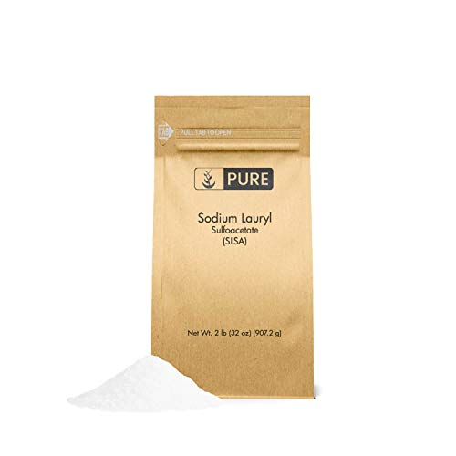 Sodium Lauryl Sulfoacetate by Pure Organic Ingredients, 2 lb. (32 oz.), Eco-Friendly Packaging, Ideal Bath Bomb Additive, Gentle on Skin, Surfactant, Latherer
