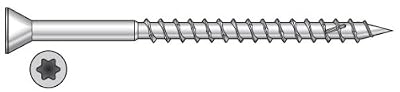 Simpson Strong Tie T07300WPB #7 x 3" Trim Head Hardwood Decking Screws 316 Stainless Steel - 1750 per Package