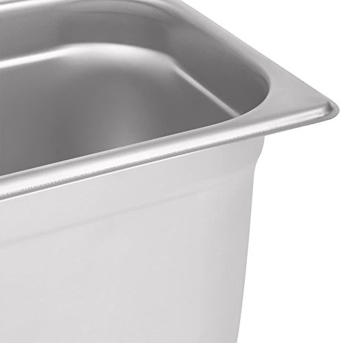 Stainless Steel Steam Table Pan 1/3 Size,MIXRICE A2136 Stainless Steel Steam Table Pan 6" Deep and Anti-Jam Hotel Pan Buffet Food Pans food pan - Thumbnail 5