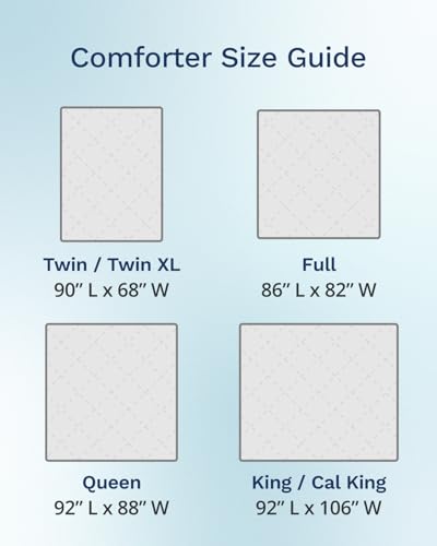 ViscoSoft Twin/Twin XL Comforter - Cloud-Soft Down Alternative Duvet Insert, All Season Cooling Lightweight Reversible Quilted Blanket for Dorm & Guest Bed, Oeko-TEX Certified, Light/Dark Gray