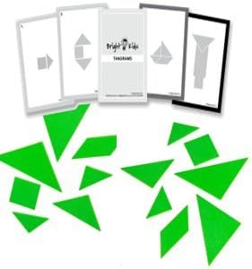 Tangram Card Game with Tangram Pieces