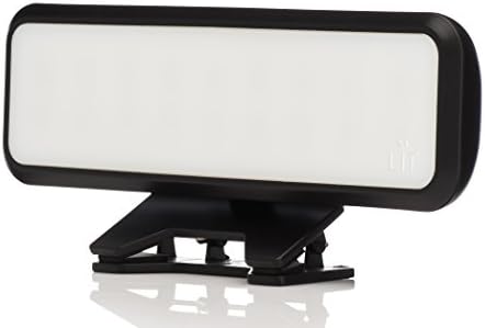 LIT Clip on Camera Light for Cell Phones, Tablets, Computers, Laptops - Features 18 LEDs, Dimmer &amp; Diffuser - Rechargeable Selfie Light - for iPhone, iPad, Samsung Galaxy, and more - Black