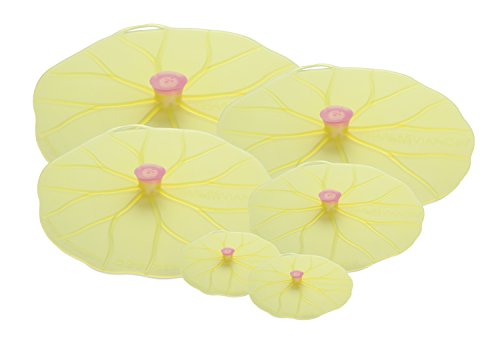 Charles Viancin Lilypad Lid Set of 6 - Large, Medium, Med/Small, Small, Drink Cover Set