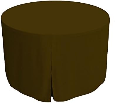 48-Inch Tablecloth, Fitted Folding Table Cover, Tablevogue, Chocolate