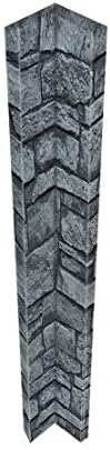 #142-CT1 - BRI - Charcoal - Wide Stacked Stone Inside Corner 48"H X 3 ½" W X 1 ½"D