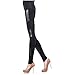 LOCOMO Women Faux Leather Mesh Inset Footless Legging