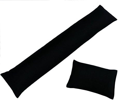 Keyboard and Mouse Wrist Pad Set with Flax Seed, optional Lavender Scent, Black Linen