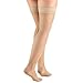 Truform Sheer Compression Stockings, 15-20 mmHg, Women's Thigh High Length, 20 Denier, Nude, Large