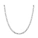 Monily 16-30 Inches Figaro Chain Necklace 4-8.5MM Stainless Steel Figaro Link Chain for Men Women