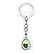 Meiligo Avocado Green Avocado Charm Necklace, Earrings & Keychain Set