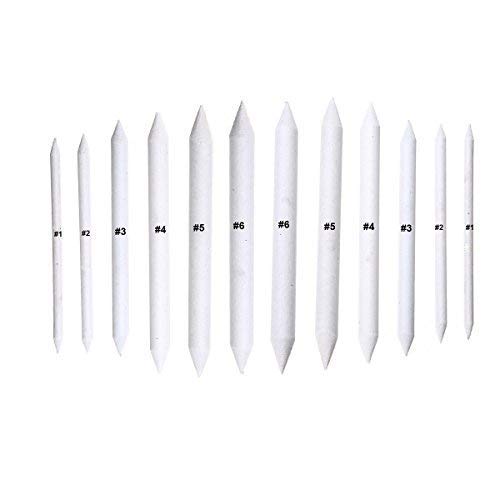 Durable Paper Blending Stump Tortillon Sketch Art Drawing Pens (12pcs)