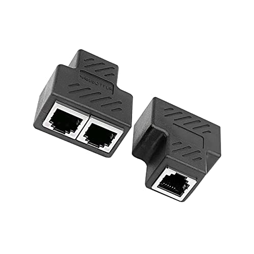 RJ45 Splitter, Splitter 1 to 2 Connector for RJ45 Cat5/Cat5e