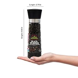 Himalayan Chef Black Peppercorns-Tall Glass