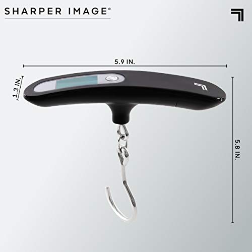 SHARPER IMAGE Digital Hanging Luggage Scale, Best Portable Compact Hand