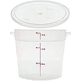 Cambro RFS6PP190 Camwear 6-Quart Round Food Storage Container with Lid