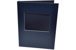 Coverbind Hardcover Thermal Binding Cover with Window - 1/4 inch Spine, Letter Size, Navy, Portrait - Qty 11 (08CBHCW14NAVY)