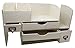 Adjustable White Washed Vintage Rustic Wooden Office Desk Organizer & Mail Rack for Desktop, Tabletop, or Counter - Distressed Wood Storage Shelf Rack-for Office Supplies, Desk Accessories, or Mail