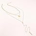 Unicra Gold Hot Fashion Women Bang Bang Multilayer Pendant Chain Statement Long Necklace with Pendant