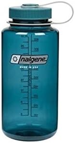 NALGENE Everyday Tritan Wide Mouth Travel Water Bottle - 32 oz (Cadet Blue w/Light Blue Cap)