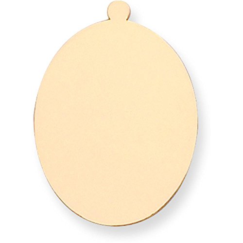 14K Gold Oval Stamping Disc 0.018