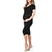 Women's Cowl Neck Ruched Maternity Dress by Mother Bee - Made in USA