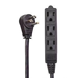 Flat Multiple Outlet Extension Cord 20 Ft for
