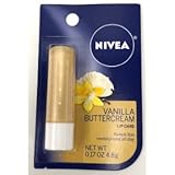 Nivea Lip Care Vanilla Butter Cream 0.17 Ounce Carded (6 Pieces)