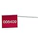 High Security Cable Seals Metal Container Seals Pull Tight Alumium Shipping Security Tags for Logisitics ISO 17712 Certificated (Pack of 100, Red)