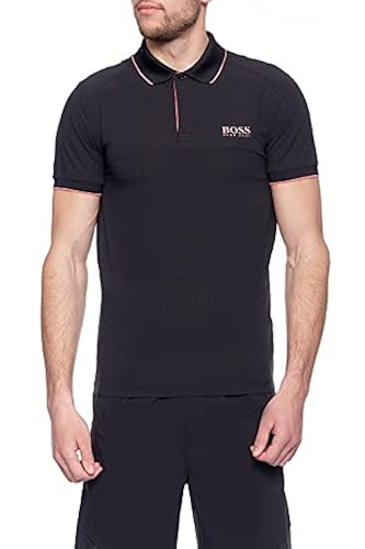 Hugo Boss Men's Pauletech Blue Stretch Poly Polo T-Shirt Active