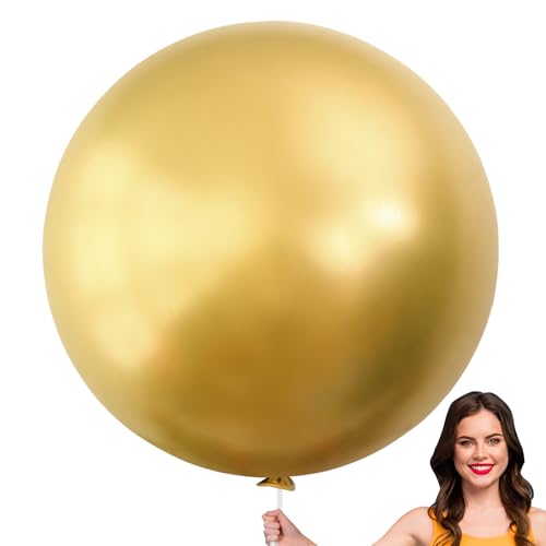 RUBFAC 36 Inch Gold Latex Balloons
