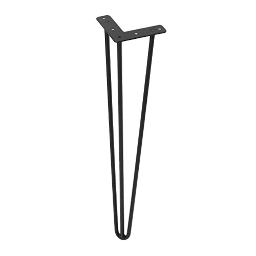 DIY Hairpin Legs, 3 Rods Table Legs, Set for 4 Metal Hairpin Table Legs, 22"/24"/28"/30"/34" Inch for Coffee Tables, Modern Desks & Night Stands (24 Inch)