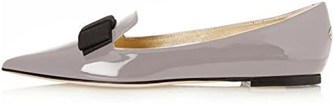 Eldof Women's Flats, Pointed Toe Flats Pumps, Patent Leather Flats Pumps, Walking Dress Office Classic Comfortable Flats