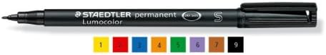 STAEDTLER LUMOCOLOR OHP PEN MEDIUM - BLACK - PERMANENT MARKER PEN DVD CD GLASS PLASTIC MARKER