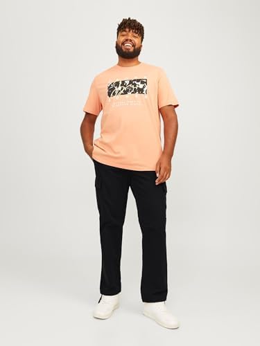 Pantaloni Cargo da Combattimento da Uomo, vestibilità Comoda, con Chiusura a Bottone, Taglia da 68 a 102 cm, Nero, W34 / L34