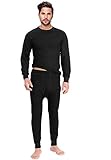 Rocky Men's Thermal 2pc Set Long John Underwear XX-Large Black