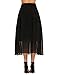 Zeagoo Women's Chiffon High Waist Pleated Long Maxi Skirts, Black, Small