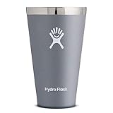 Hydro Flask 16 oz True Pint Cup for Beer or Cider - Stainless Steel & Vacuum Insulated - Stackable & Shatterproof - Graphite