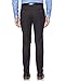 Perry Ellis Men's Slim Fit Stretch Small Plaid Dress Pant, Charcoal, 34x30