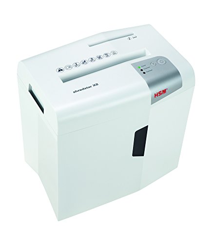 HSM shredstar X8, 8-sheet, cross-cut, 4.8-Gallon Capacity paper shredder with separate CD slot