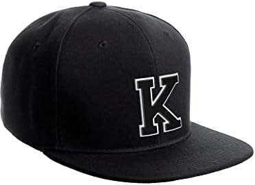 Custom Hat A to Z Initial Letters Classic Baseball Cap, Black Hat