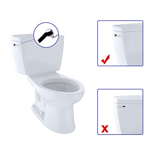 Toilet Tank Lever,Toilet Flush Lever Handle,Universal Side Mount Toilet Lever Handle with Metal Nut Lock,Fits Most Toilets - Thumbnail 4