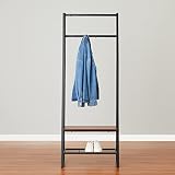 Amazon Basics 9-Hook Coat Rack with Shoe Bench Black 70.1 x 33 x 175.2 cm view 6