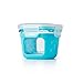 OXO Tot Glass Baby Blocks Food Storage Containers with Silicone Sleeves, Aqua, 4 oz