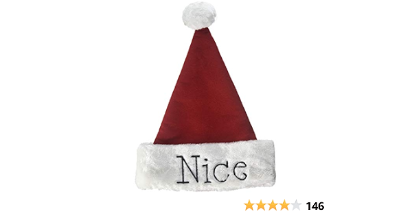 Naughty or Nice Christmas Santa Hat 