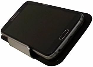 Black Qi Wireless Charger and Adjustable Angle Stand in One. Digital Alarm Clock Shape. Foldable and Portable