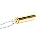 Large Stainless Steel Bullet Pendant Necklace Pill Case Holder Cremation Urn Case- Golden